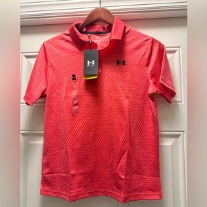 Under Armour Youth Performance Polo Red NWT